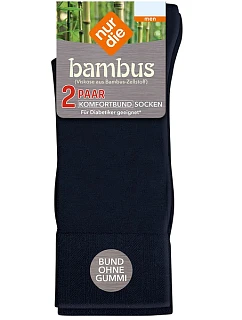 Pánske bambusové ponožky, 2 páry, NUR DIE BAMBUS COMFORT SOCKS 2x – NUR DIE – čierne