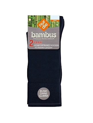 Pánske bambusové ponožky, 2 páry, NUR DIE BAMBUS COMFORT SOCKS 2x – NUR DIE – čierne