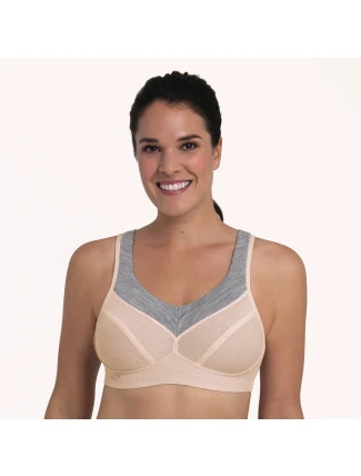 PanAlp vlnená športová podprsenka 5555 smart rose/melange - Active