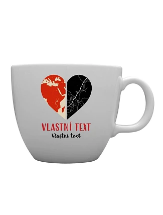 Personalizovaný keramický hrnček MEGA XXL s objemom 1 000 ml – Dve miesta, jedno srdce Personalizovaný keramický hrnček MEGA XXL s objemom 1 000 ml – Dve miesta, jedno srdce
