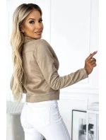 Dámska bunda 481-1 svetlohnedá - Numoco basic