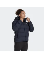 Pánska páperová bunda s kapucňou M HG8750 Tmavo modrá - Adidas