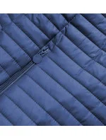 Svetlomodrá dámska obojstranná bunda s kapucňou (SF732)