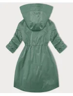 Svetlozelená dámska bunda s vyhrnutými rukávmi LHD (LHD-24591)