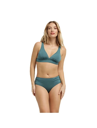 Dámske plavky DIM SWIMWEAR GLOSSY TRIANGLE BRA - DIM - tmavozelená