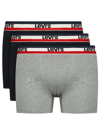 Pánske boxerky 3Pack 37149-0544 black/grey - Levi's Pánske boxerky 3Pack 37149-0544 black/grey - Levi's