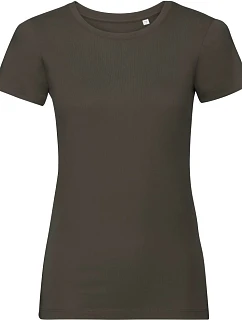 Russell Athletic 108F Dámske tričko Pure Organic 10.108F tmavo olivová