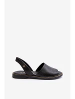 kožené sandále Black Alivia kožené sandále Black Alivia