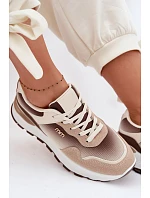 Dámské tenisky na platformě Hnědé Lelmira