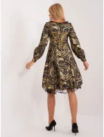 LK SK 509565 šaty.07 čierna a zlatá