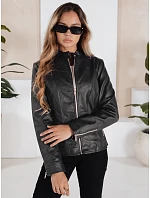 Dámska kožená bunda TY5202 black - FashionStreet Dámska kožená bunda TY5202 black - FashionStreet