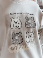 Dámska nadrozmerná mikina s medvedíkmi MISOBEARS sivá FashionStreet BY1436 Dámska nadrozmerná mikina s medvedíkmi MISOBEARS sivá FashionStreet BY1436