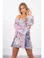 Španielske kvetinové fialové šaty Španielske kvetinové fialové šaty