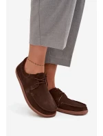 Półbuty Damskie Typu Barefoot Z Naturalnego Zamszu Zazoo 327 Czekoladowe