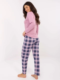 Pyžamo DU PI FP 004.03 tmavoružové