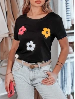 Dámske bavlnené tričko DAISYLA black FashionStreet RY2744 Dámske bavlnené tričko DAISYLA black FashionStreet RY2744