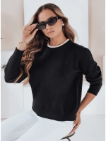 Dámsky základný sveter DARMILA black FashionStreet MY2504 Dámsky základný sveter DARMILA black FashionStreet MY2504