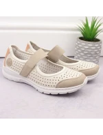 Pohodlné šnurovacie topánky Rieker W RKR575A beige