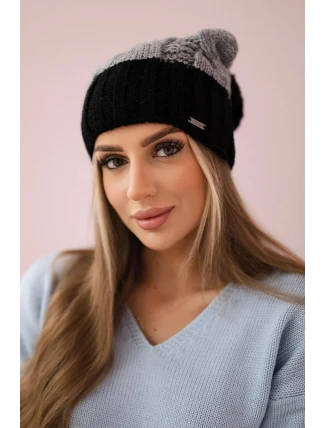 Paris fleecová čiapka K212 sivá+čierna