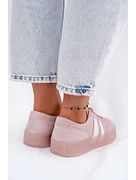 Tenisky z prírodného semišu na platforme Pink Coralia Tenisky z prírodného semišu na platforme Pink Coralia
