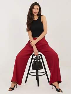 Nohavice D60103M62449E3 tmavo červená