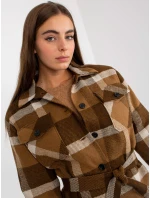 Dámsky kabát LK PL 509076 57P tmavo lila