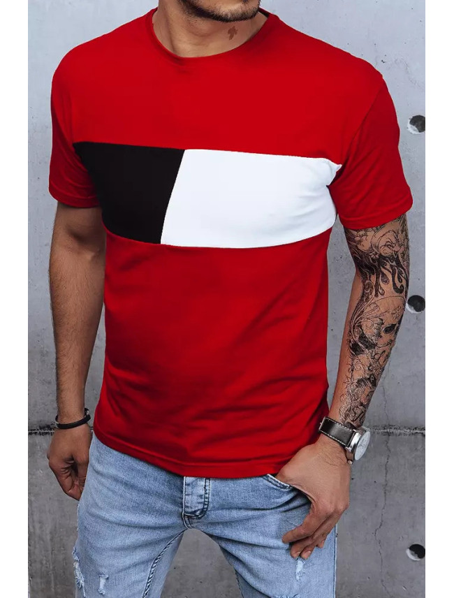 Základné červené pánske tričko Dstreet RX4847