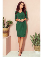 Numoco IRIS šaty s volánom - zelené