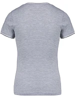 Kariban K 394 Dámske tričko s piké vzorom a výstrihom do V 20.K394 oxford grey/navy/white Kariban K 394 Dámske tričko s piké vzorom a výstrihom do V 20.K394 oxford grey/navy/white