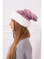 Dámska čiapka Feba K330 white+powder pink