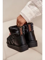 Śniegowce Damskie Na Platformie D.Franklin DFSH370020 Czarne