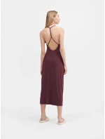 Dámske maxi šaty 4FSS23TDREF050 tmavo fialové - 4F Dámske maxi šaty 4FSS23TDREF050 tmavo fialové - 4F