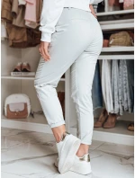 Dámske nohavice chinos s opaskom MODELA svetlo šedá FashionStreet UY2564 Dámske nohavice chinos s opaskom MODELA svetlo šedá FashionStreet UY2564