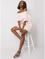 Šaty LK SK 507354.30P bielo-ružové