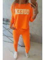 Súprava s oranžovou neónovou potlačou Queen Súprava s oranžovou neónovou potlačou Queen