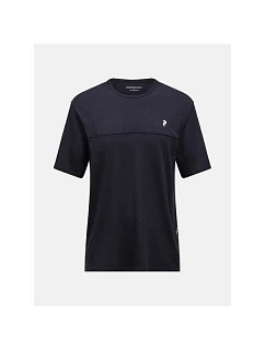 Pánske tričko PEAK PERFORMANCE M Trail Wool Blend SS, čierna farba