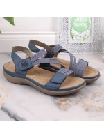 Pohodlné modré sandále Rieker W RKR587