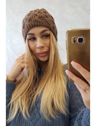 Fleecová čiapka Teresa K285 mocca