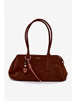 Eko semišová kabelka s přívěskem Camel Nelina