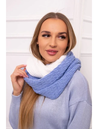 KN14 Dámsky dvojfarebný čepiec modrá+biela