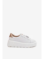 Dámske kožené tenisky na platforme s prackou Vinceza 39973 White Dámske kožené tenisky na platforme s prackou Vinceza 39973 White