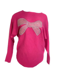 Dámsky svetrík s aplikáciou mašle na prednom diele - Gemini