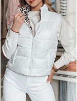 Dámska krátka obojstranná vesta CHIPUFF biela FashionStreet TY4821 Dámska krátka obojstranná vesta CHIPUFF biela FashionStreet TY4821