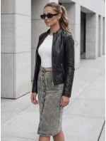 Džínsová midi sukňa GUZIKOVA sivá FashionStreet CY0510