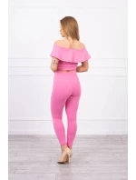 Sada s volánikom svetlo ružová