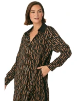 Dámska nočná košeľa YI30017 Brown Printed - DKNY