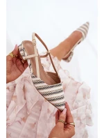 Dámske béžové baleríny - Marquiiz