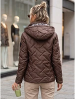 Dámska prechodná bunda s kapucňou, hnedá, FashionStreet TY5772 Dámska prechodná bunda s kapucňou, hnedá, FashionStreet TY5772