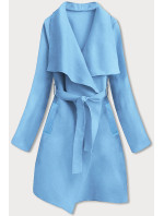 Blankytný minimalistický dámsky kabát (747ART)