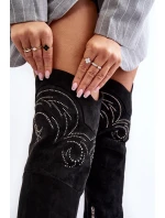 Damskie Kozaki Za Kolano Na Szpilce Czarne Vessy Damskie Kozaki Za Kolano Na Szpilce Czarne Vessy